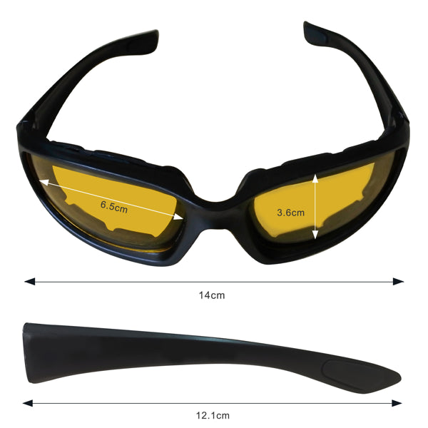Prime District Sport Pro Glasses | Night Vision High-Contrast Lens | Anti-Impact & Wind Protection