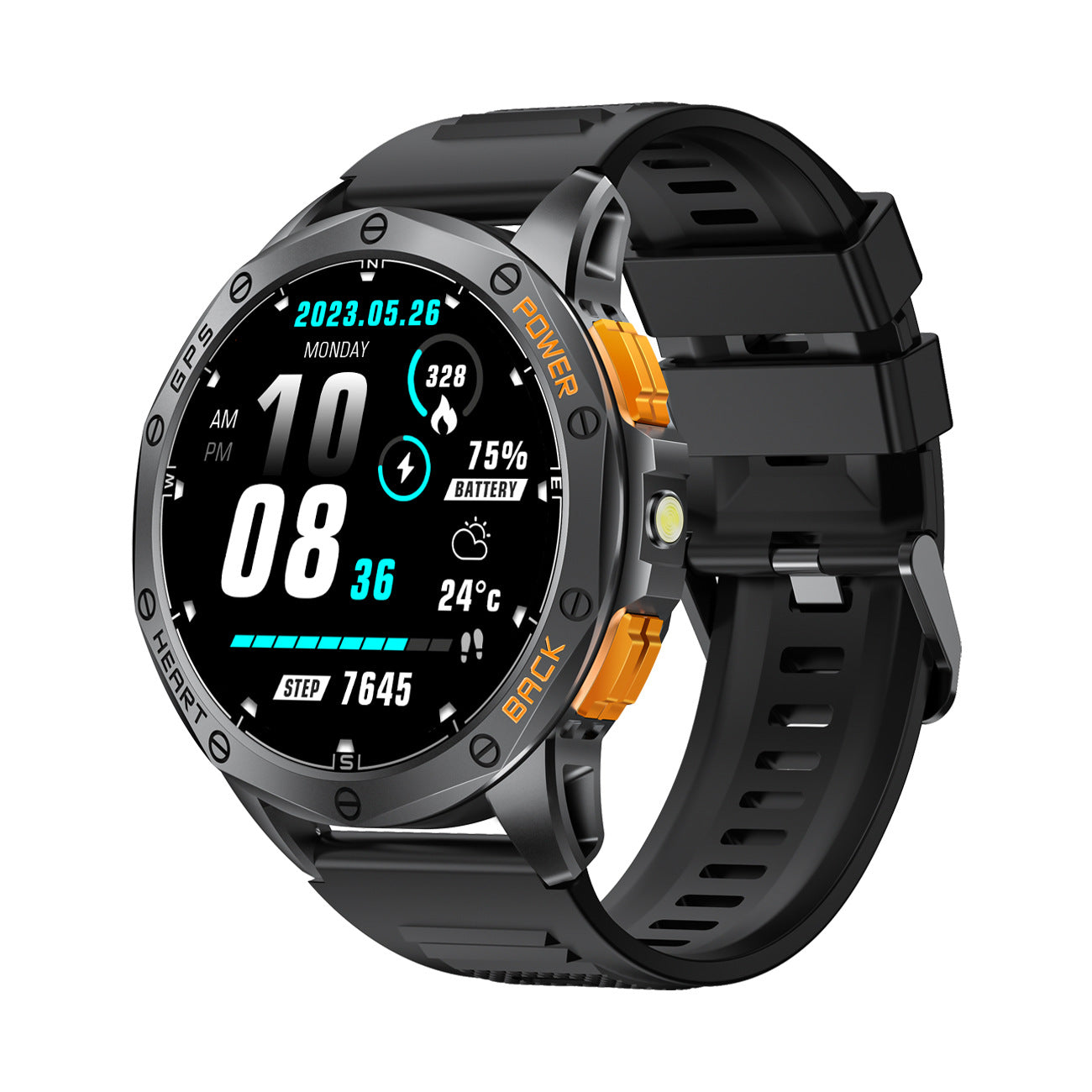 Prime District Titan Military Smartwatch – Built-in GPS, Bluetooth Calls & Extreme Durability